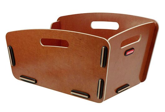 PANIER ARRIÈRE KLICKFIX RADKISTE 2 KORBKLIP BOIS NATUREL