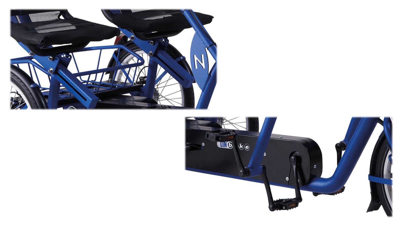 TANDEM TRICYCLE CÔTE À CÔTE AVEC ASSISTANCE ÉLECTRIQUE – Image 3