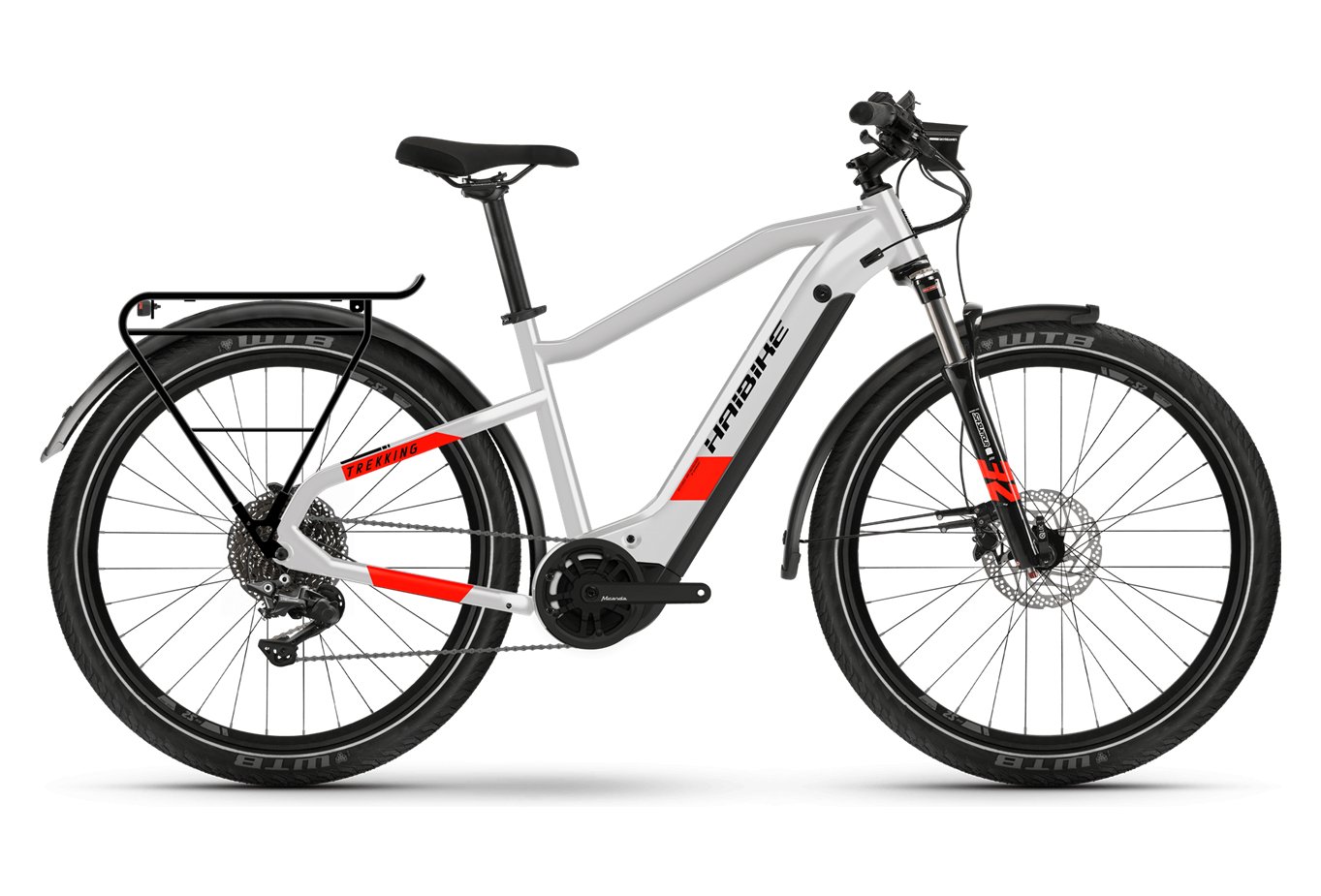 VTC ÉLECTRIQUE HAIBIKE TREKKING 7 I630WH SHIMANO DEORE M5100 11V GRIS / ROUGE MAT 2022