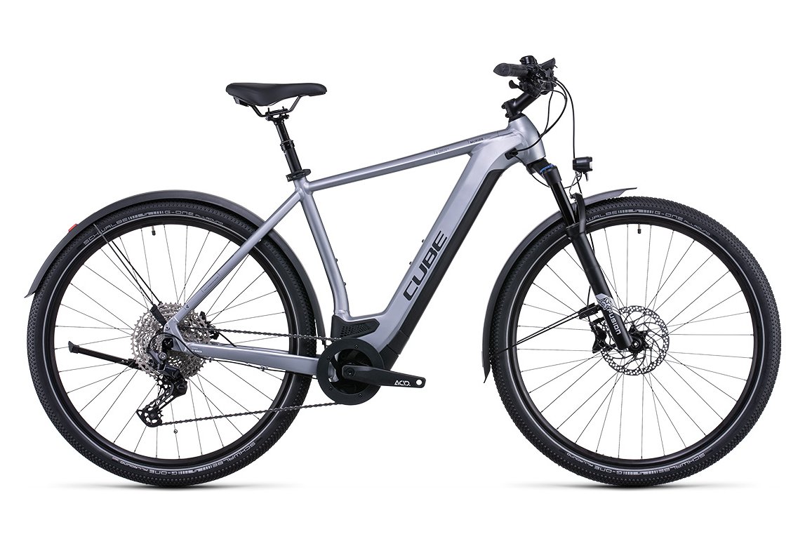 VTC Électrique Cube Nuride Hybrid EXC 625 Allroad Shimano Deore 12V 625 Wh 700 mm Gris 2022