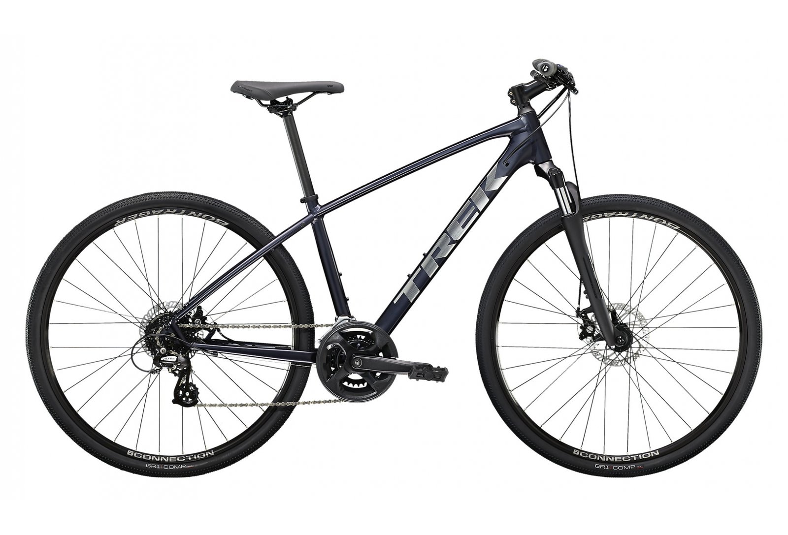 VTC Trek Dual Sport 1 Shimano Altus/Tourney 8V 700c Bleu Foncé 2022