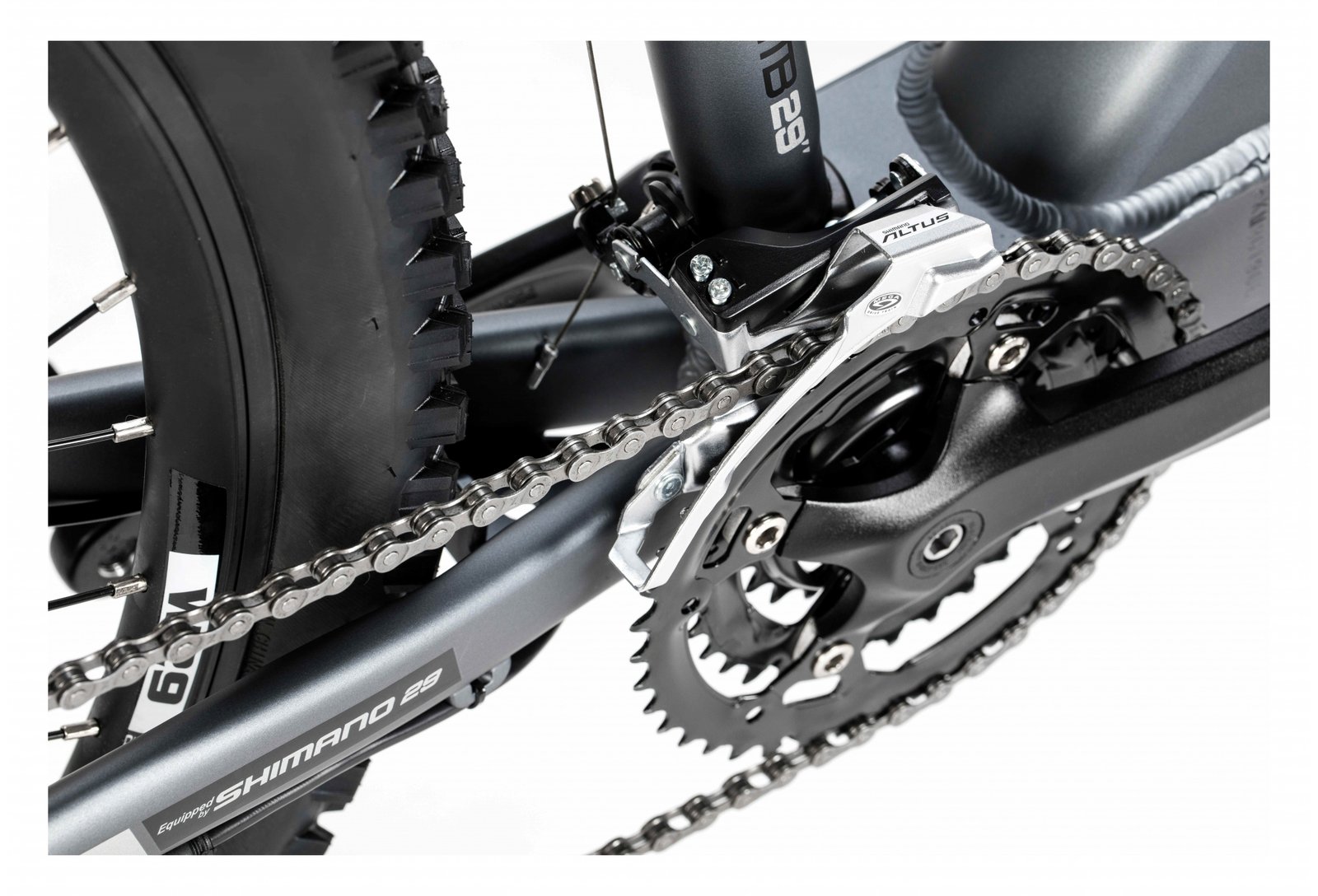 VTT Electrique Semi Rigide Moma Bikes E-MTB 29'' Shimano Altus 8V Gris – Image 5