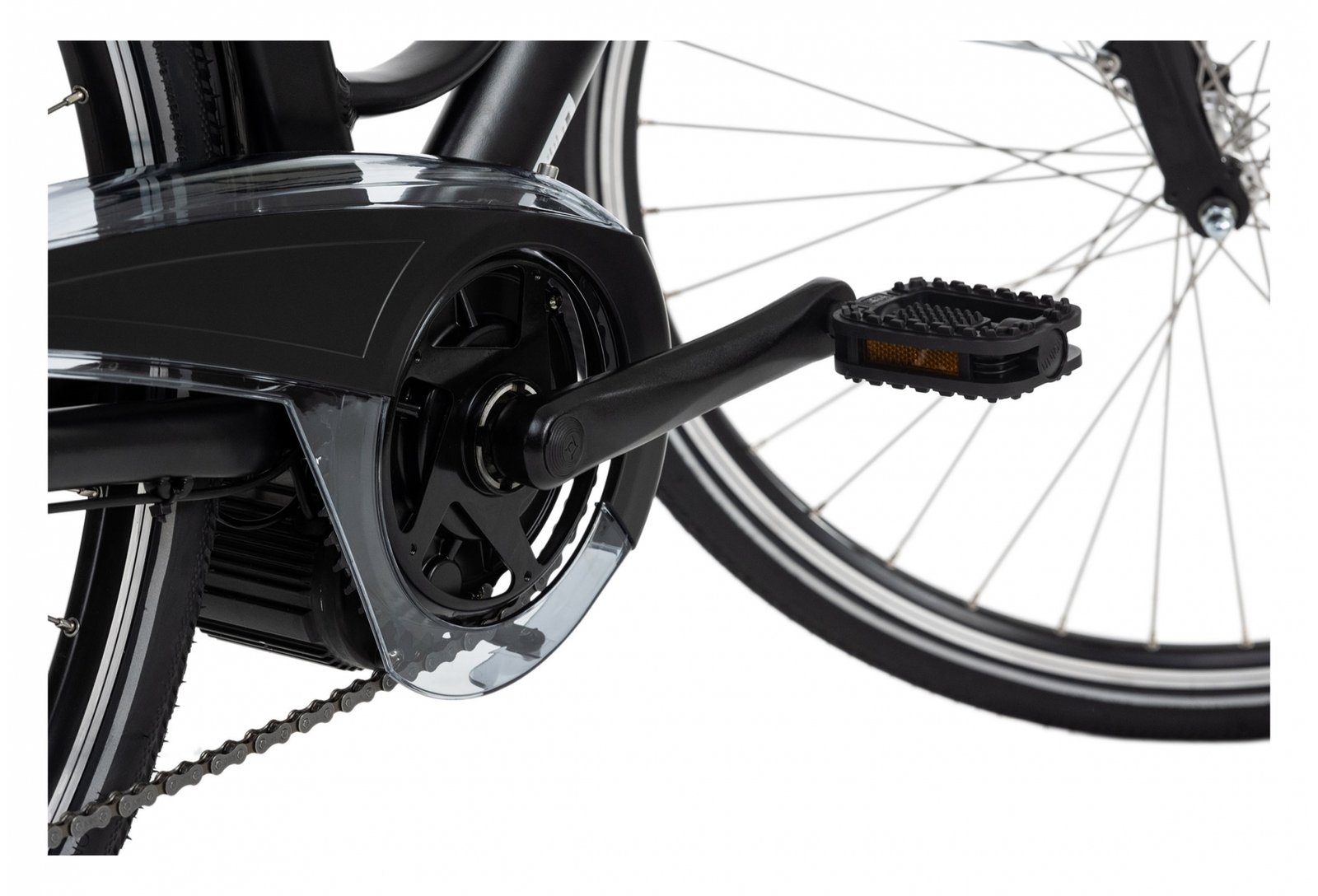 Vélo électrique Aluminium 28'' Optima Deluxe Noir 250W Li-Ion 36V/13 Ah/468 Wh 7 vitesses – Image 2