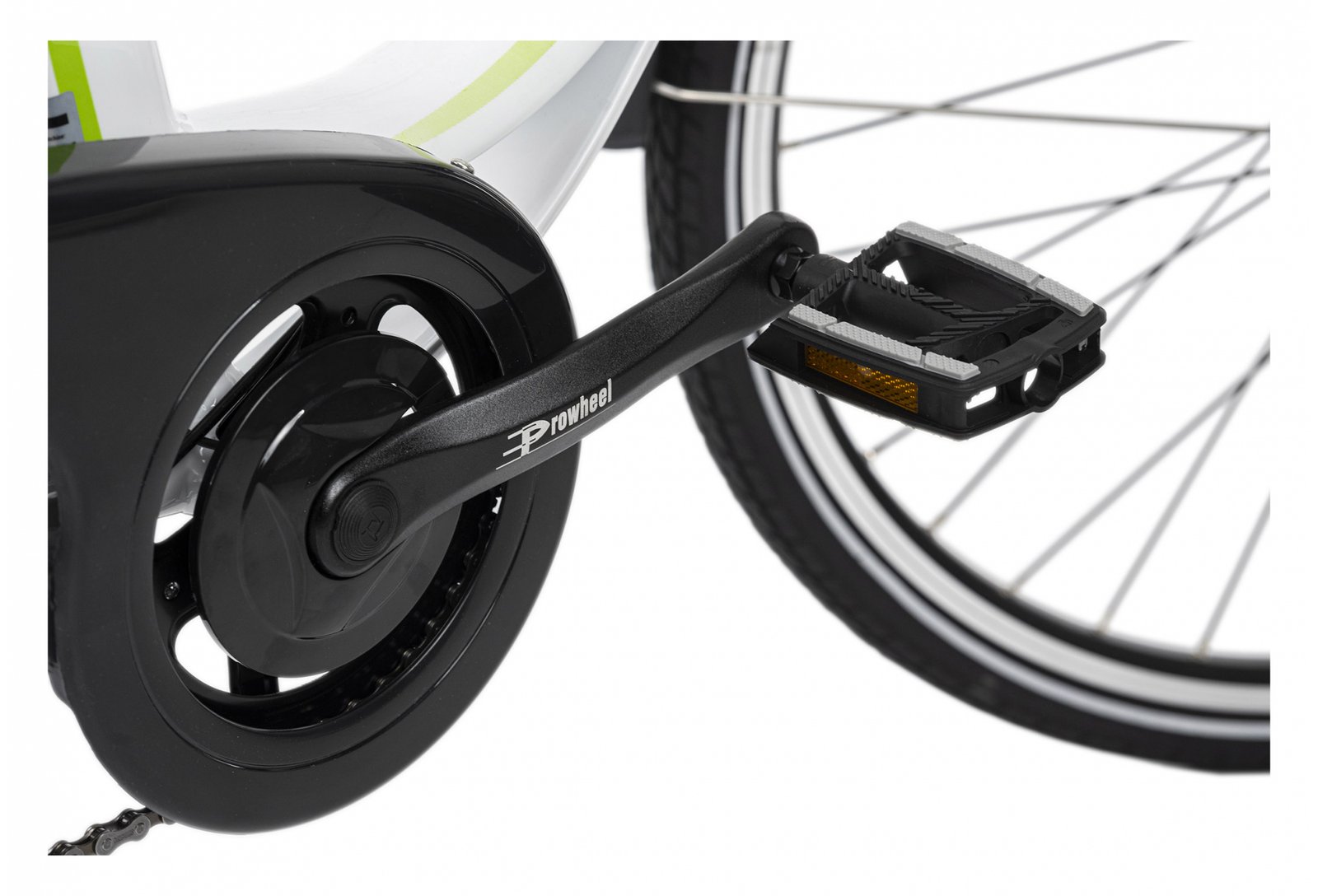 Vélo électrique femme aluminium Adore Versailles 28'' E-Bike blanc-vert 36 V/10,4 Ah Li-Ion-Akku 7 vitesses – Image 3