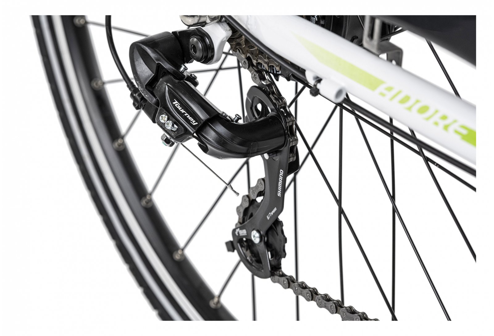 Vélo électrique femme aluminium Adore Versailles 28'' E-Bike blanc-vert 36 V/10,4 Ah Li-Ion-Akku 7 vitesses – Image 4