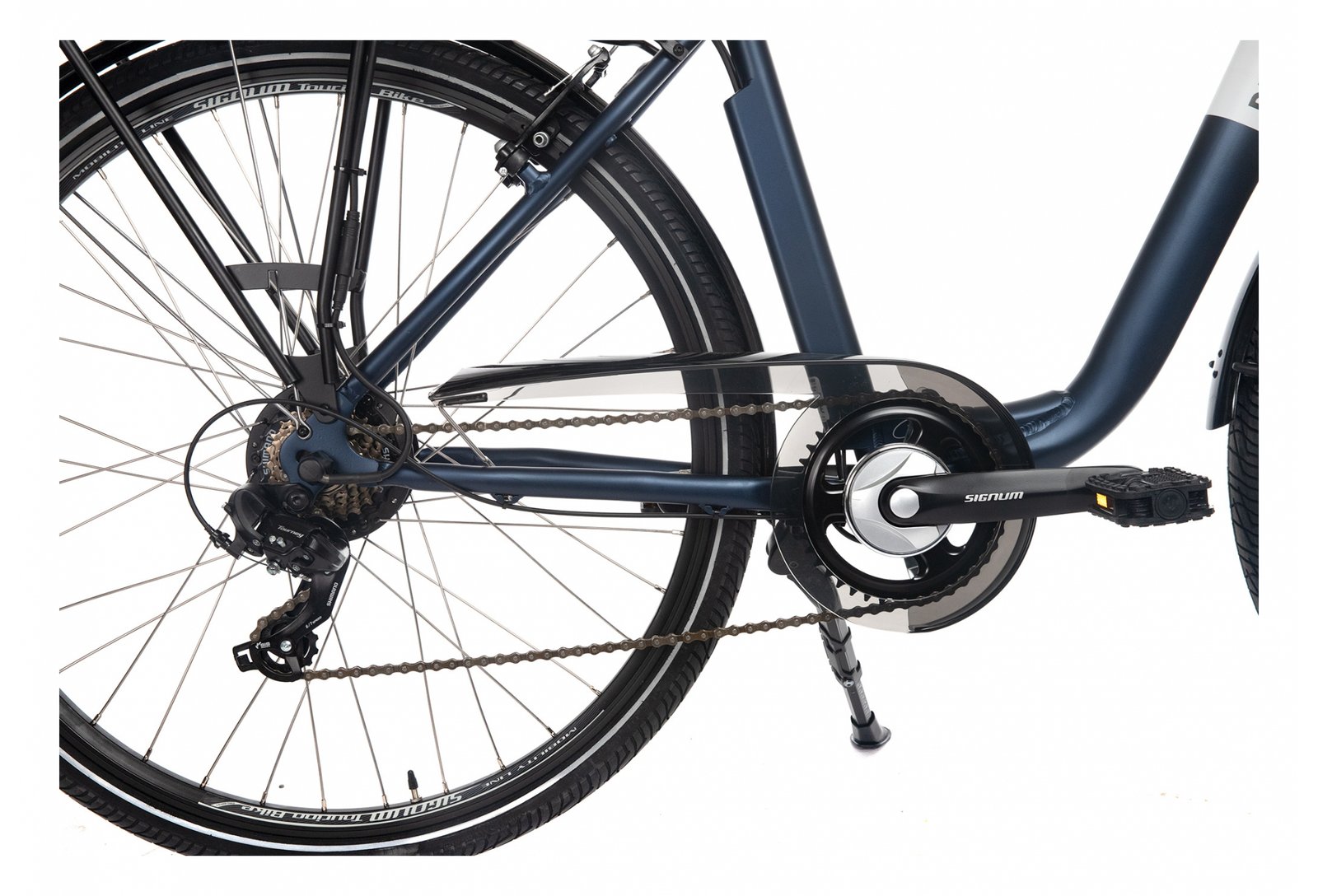 Bicyklet Claude Shimano Tourney 7V 500 Wh 700 mm Bleu Nuit Mat – Image 4