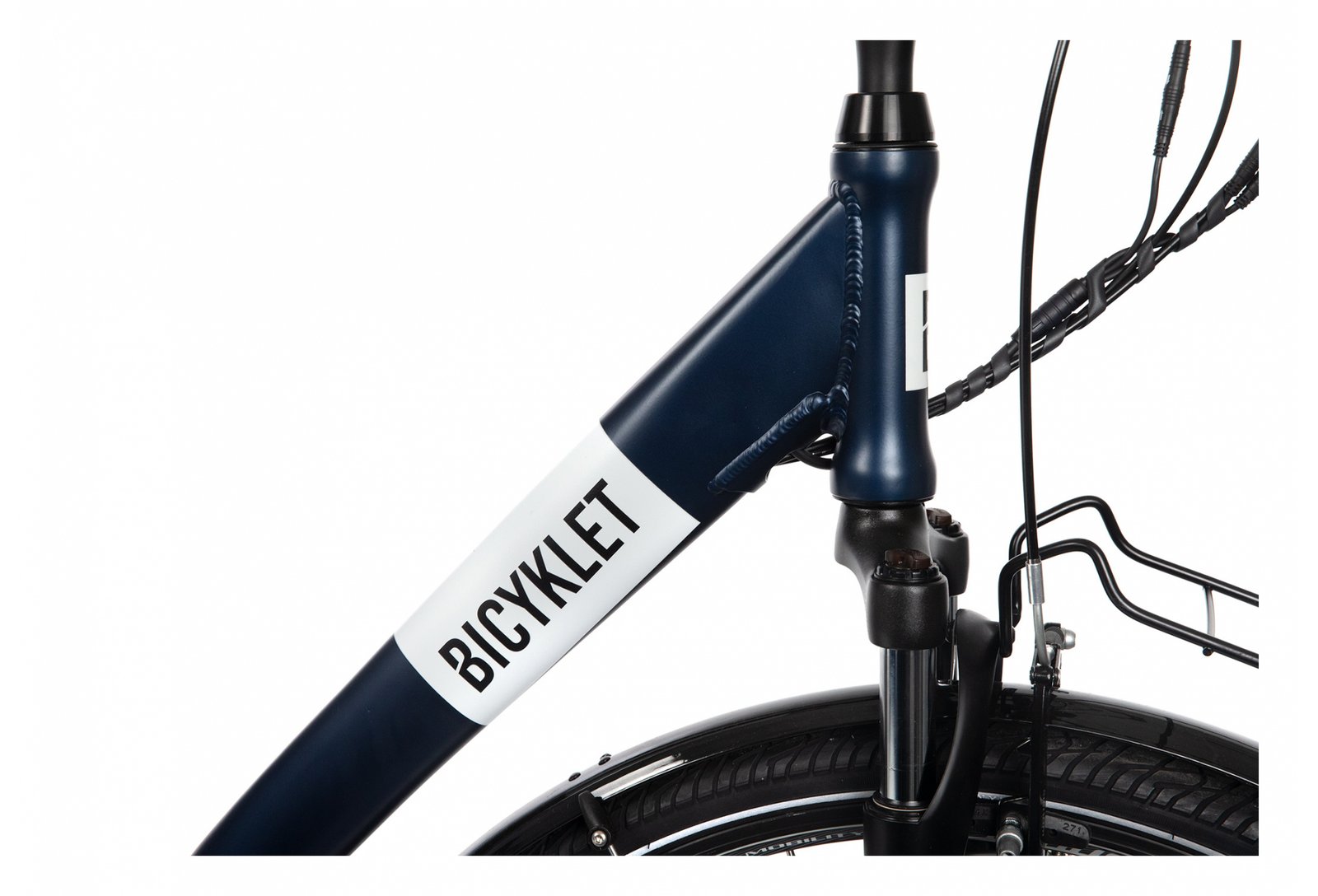 Bicyklet Claude Shimano Tourney 7V 500 Wh 700 mm Bleu Nuit Mat Marron – Image 5