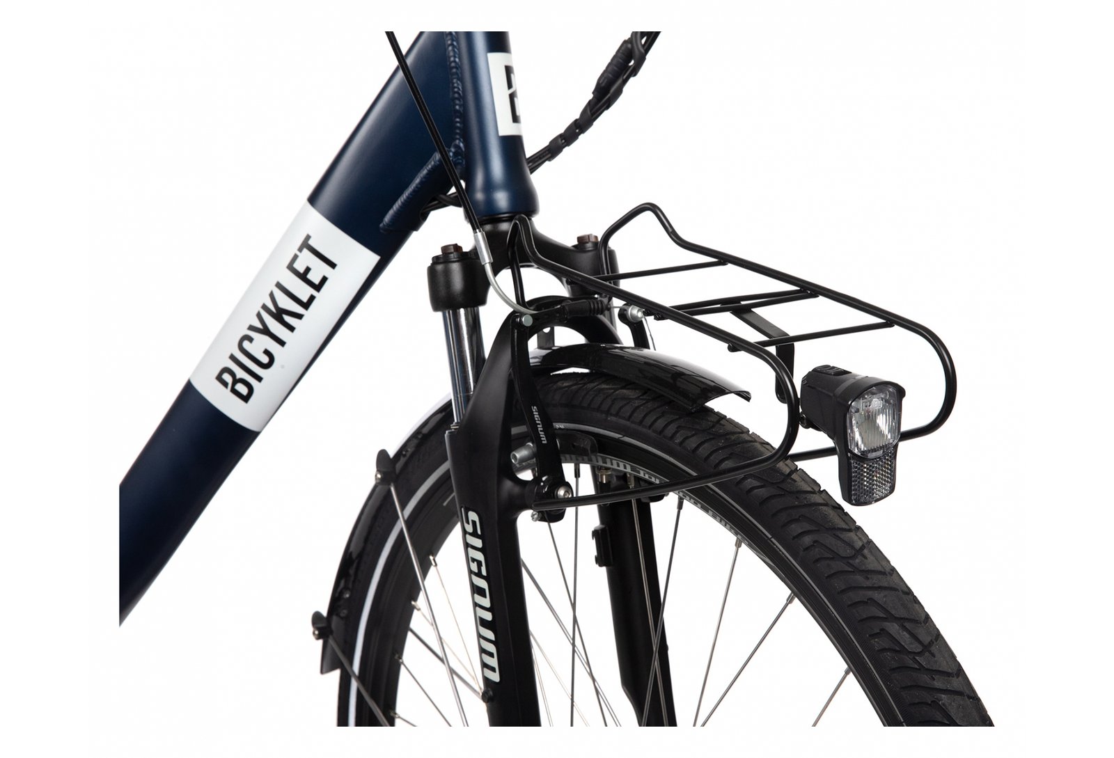 Bicyklet Claude Shimano Tourney 7V 500 Wh 700 mm Bleu Nuit Mat Marron – Image 8