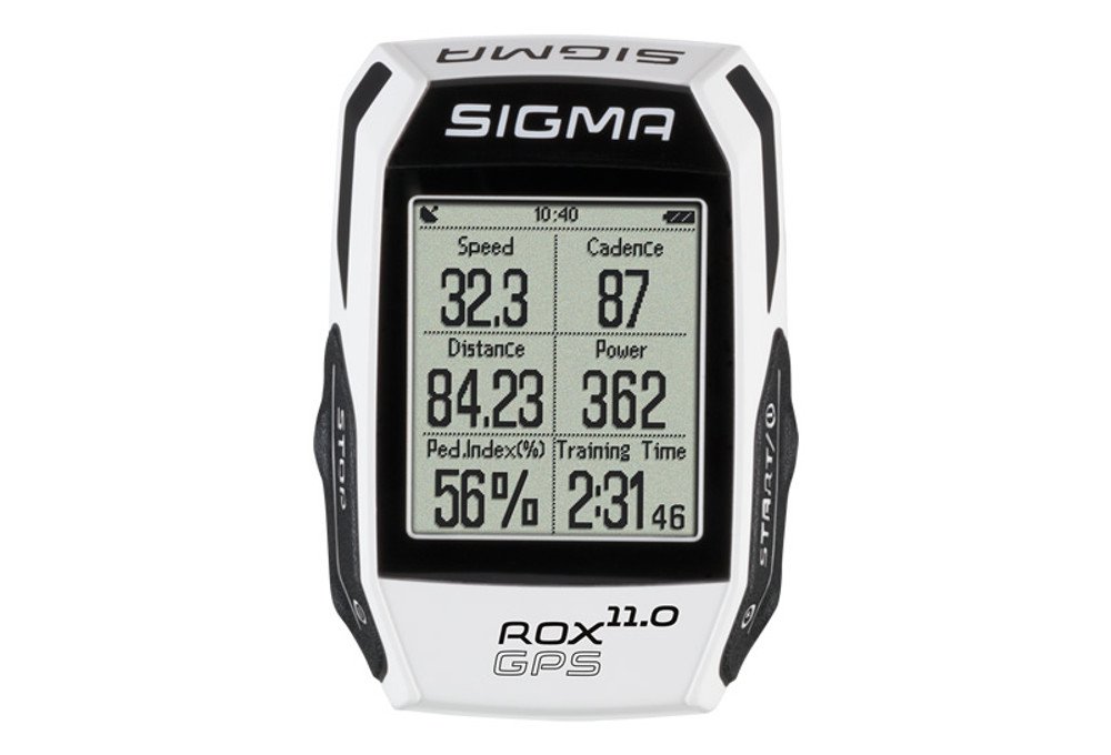 Compteur GPS SIGMA ROX 11.0 GPS Set (Ceinture Cardiaque + Capteur de Cadence) Blanc
