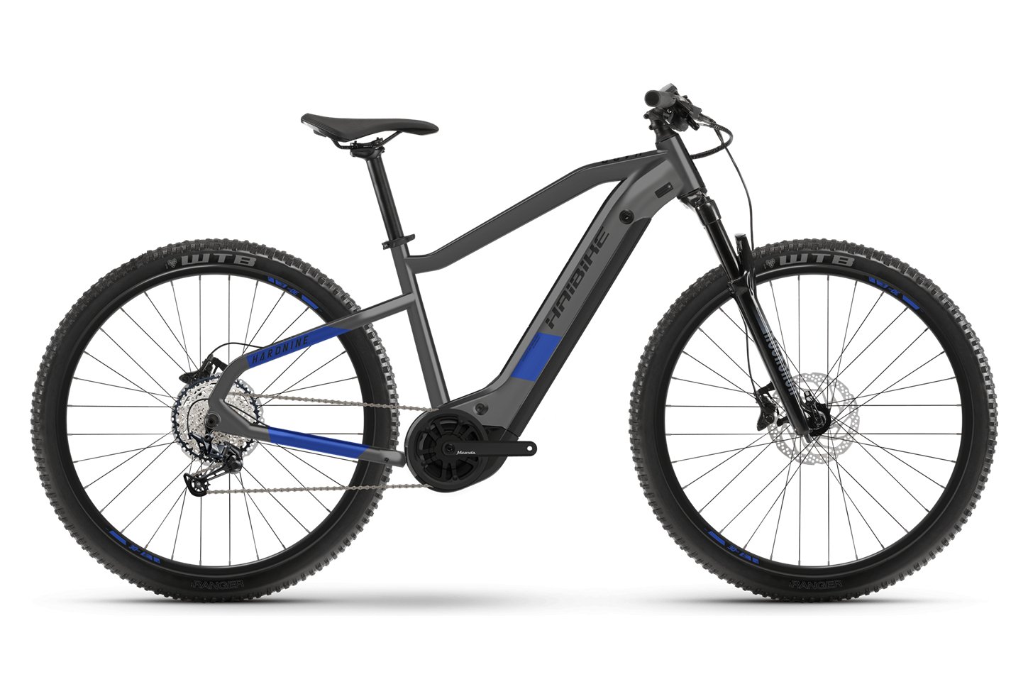 Haibike HardNine 7 630Wh 29'' Shimano Deore 12V Gris Anthracite / Bleu Indigo 2022