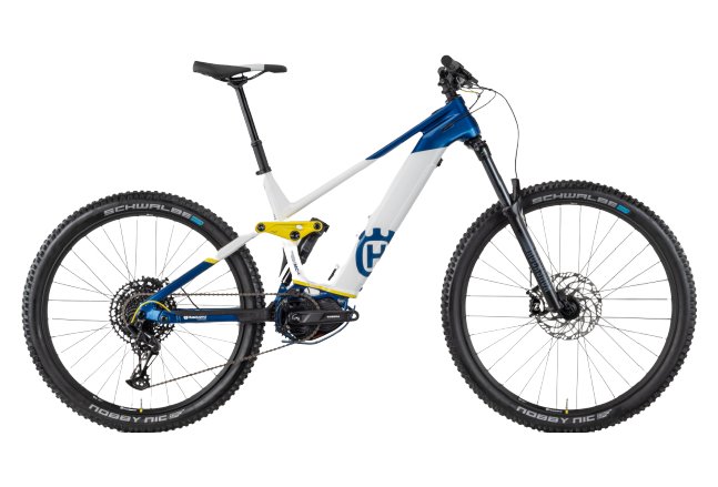 Husqvarna Mountain Cross LE Sram SX Eagle 12V 630 Wh 29 27.5'' Blanc  Bleu  Jaune 2022