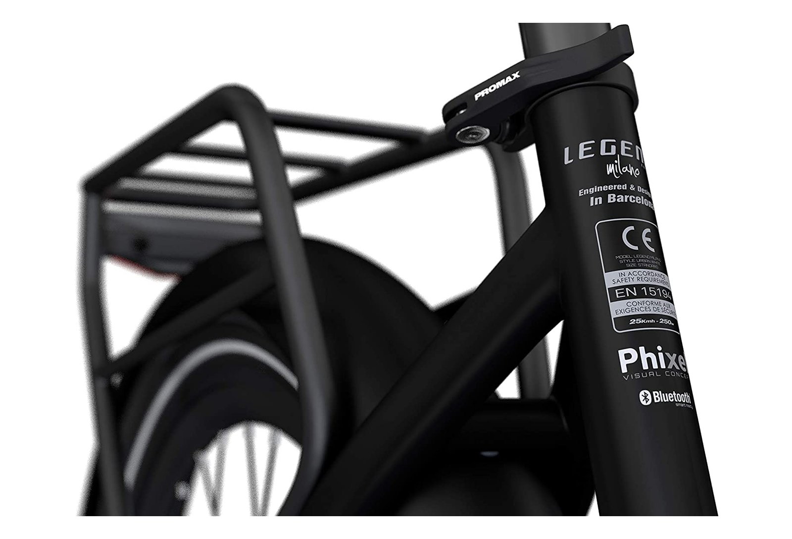 Legend Milano Vélo Electrique Ville Smart eBike Roues de 26 Pouces, Freins Disque Hydraulique Batterie 36V 10.4Ah Sanyo-Panasonic (374.4Wh) Noir Onyx – Image 3