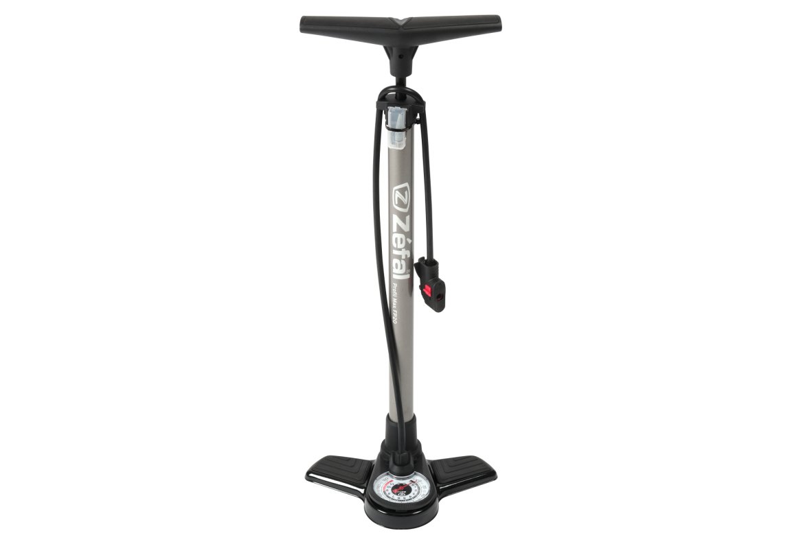POMPE À PIED ZÉFAL PROFIL MAX FP20 (MAX 130 PSI / 9 BAR) ARGENT