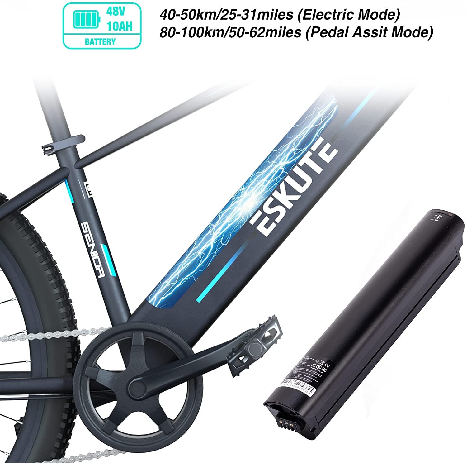 Vélo Electrique de Montagne ESKUTE 27.5” – Image 3