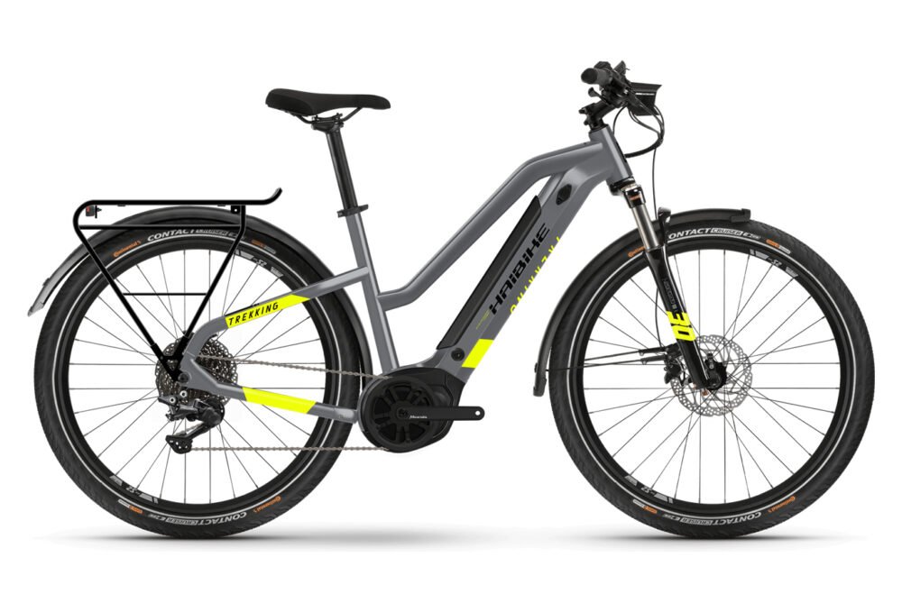 Vélo de Ville Électrique Femme Haibike Trekking 6 Trapez Shimano Deore 10V 500 Gris 2021