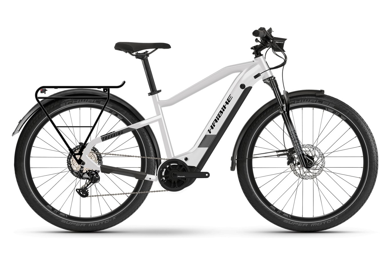 Vélo de Ville Électrique Haibike Trekking 8 Shimano Deore 12V 630 Blanc 2021
