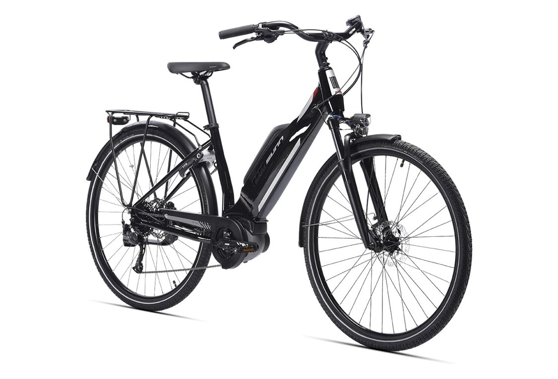 Vélo de Ville Électrique Sunn Urb Rise 28 Shimano Altus 9V Noir – Image 2