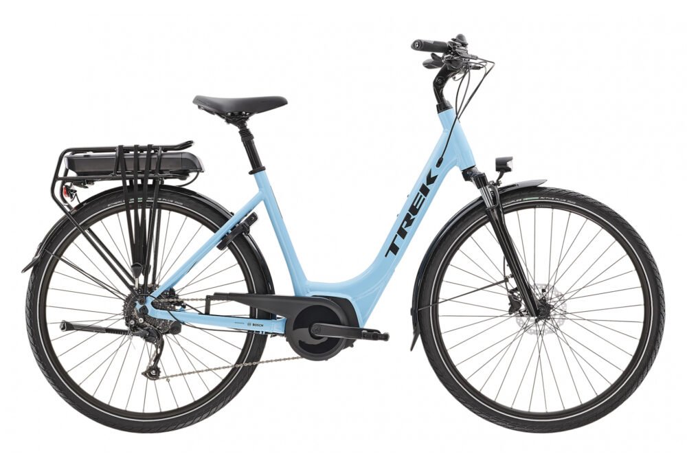 Vélo de Ville Électrique Trek Verve+ 2 Lowstep Shimano Altus 9V 500 Bleu 2022