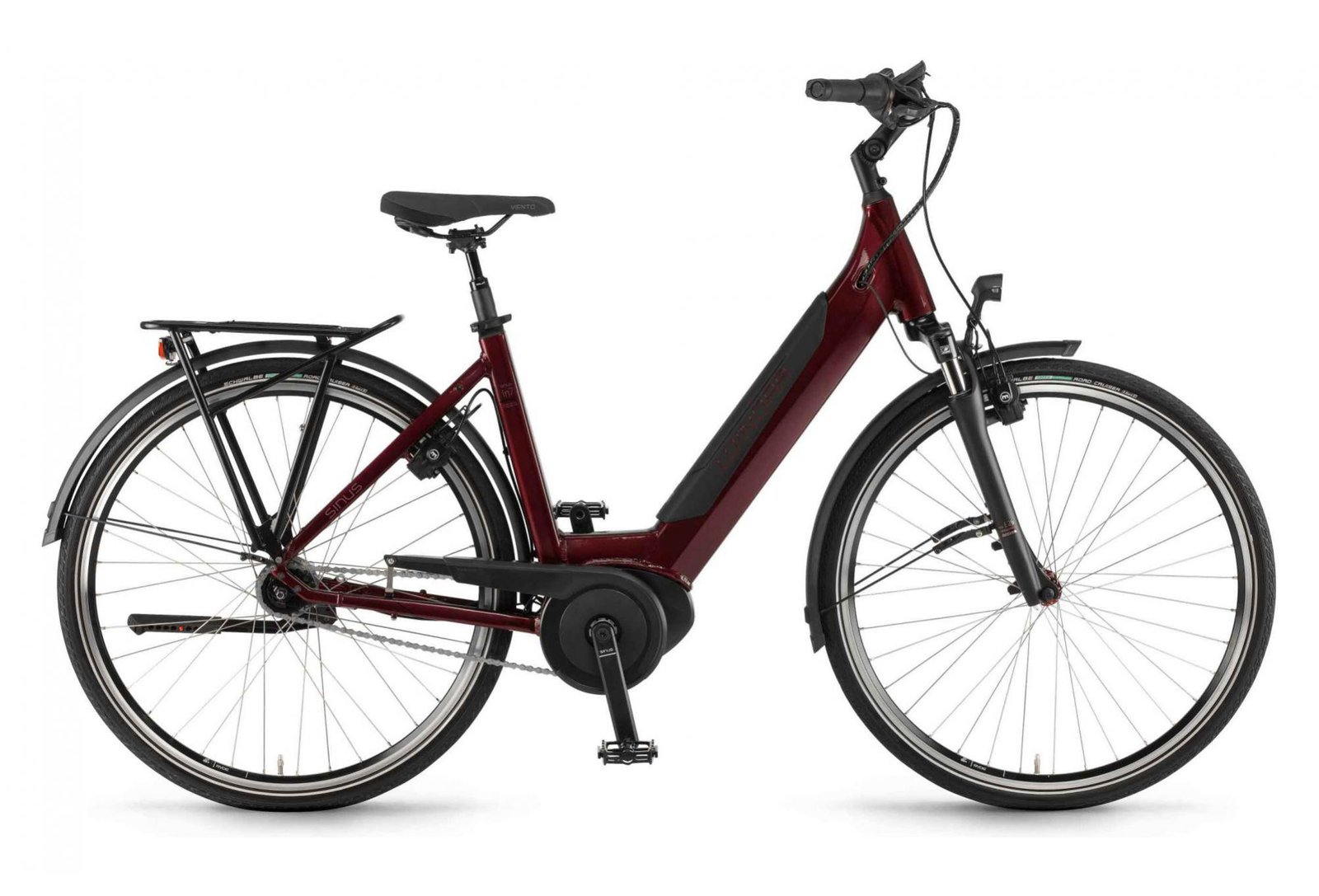 Winora Sinus 28'' iN7 Monotube Bosch i500Wh Shimano Nexus Rétro Pédalage 7V Rouge
