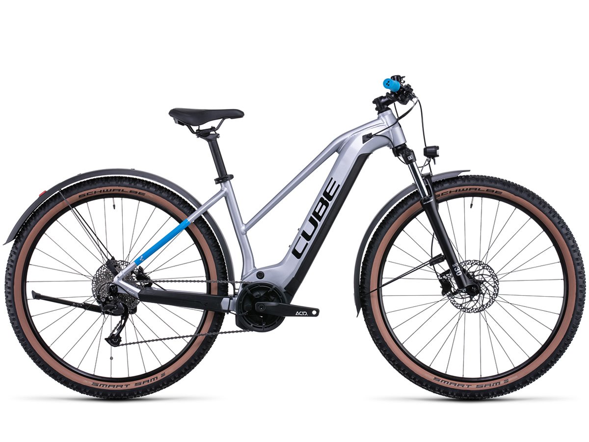 CUBE Reaction Hybrid Performance 500 Allroad polarsilver´n´blue Trapèze 2022