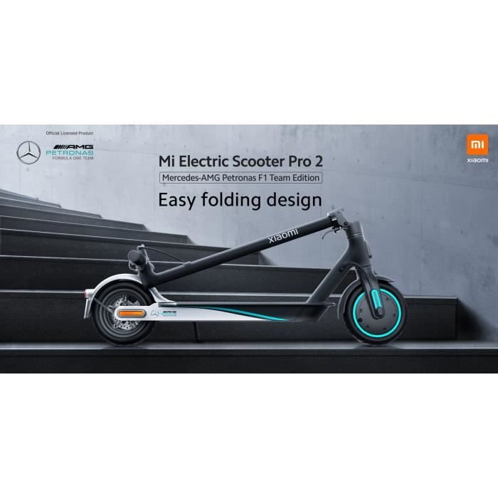 Trottinette électrique connectée - XIAOMI - PRO 2 Mercedes AMG Petronas F1 avec cadenas intégré – Image 5