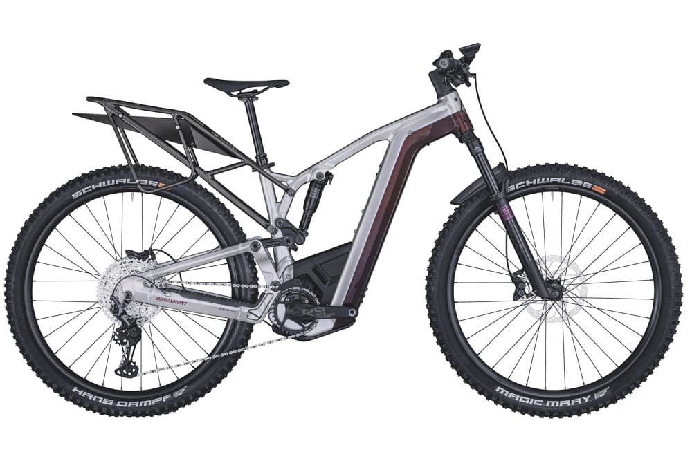 Bergamont VTT Électrique - E-TRAILSTER 130 PRO - 2023 - shiny silver/red
