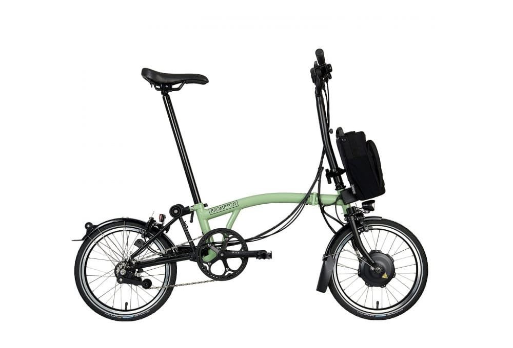 Brompton Vélo Pliant Électrique 16" - Electric C Line Explore - 6-Speed - High Bar - Extended Seatpost - 2023 - matcha green