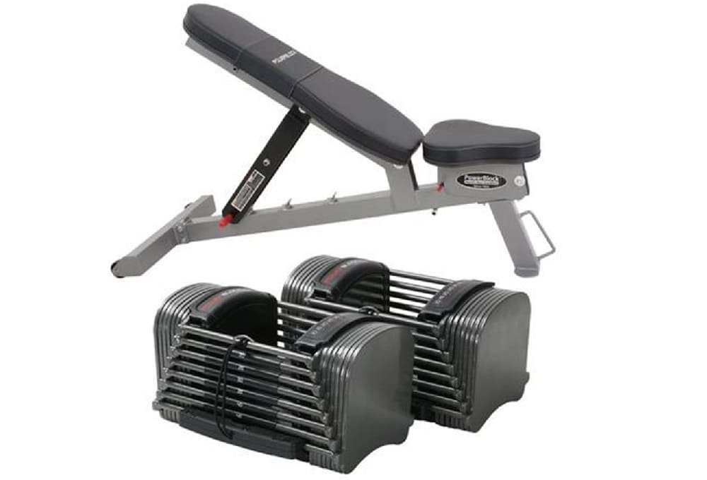 Haltères Héxagonaux Sport EXP Set 5-90 + banc de sport