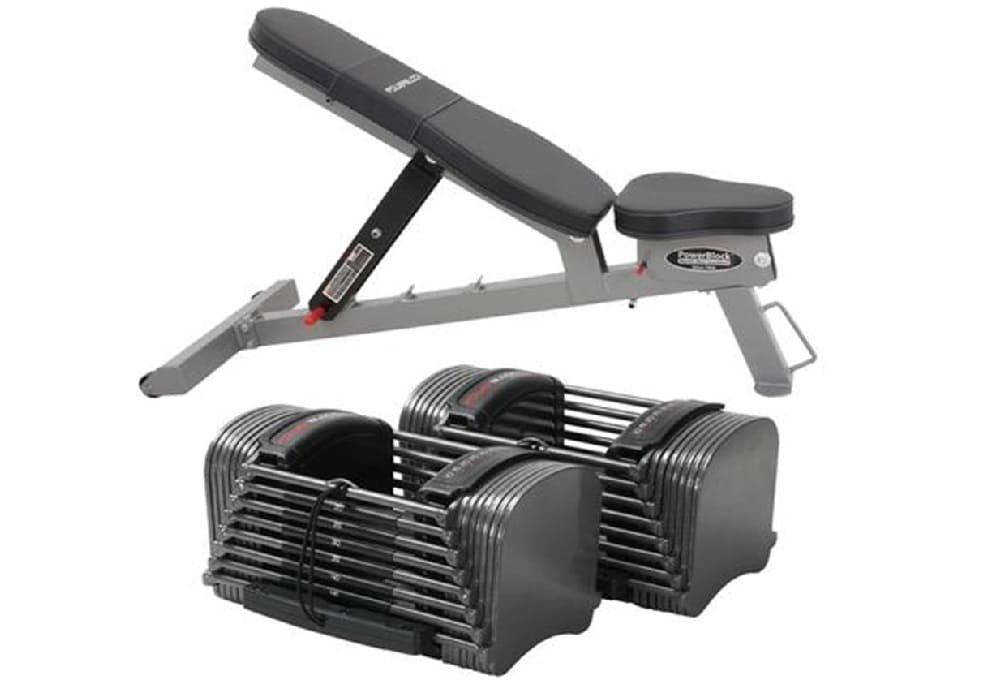 Haltères Réglables Sport 50 Set + banc de sport