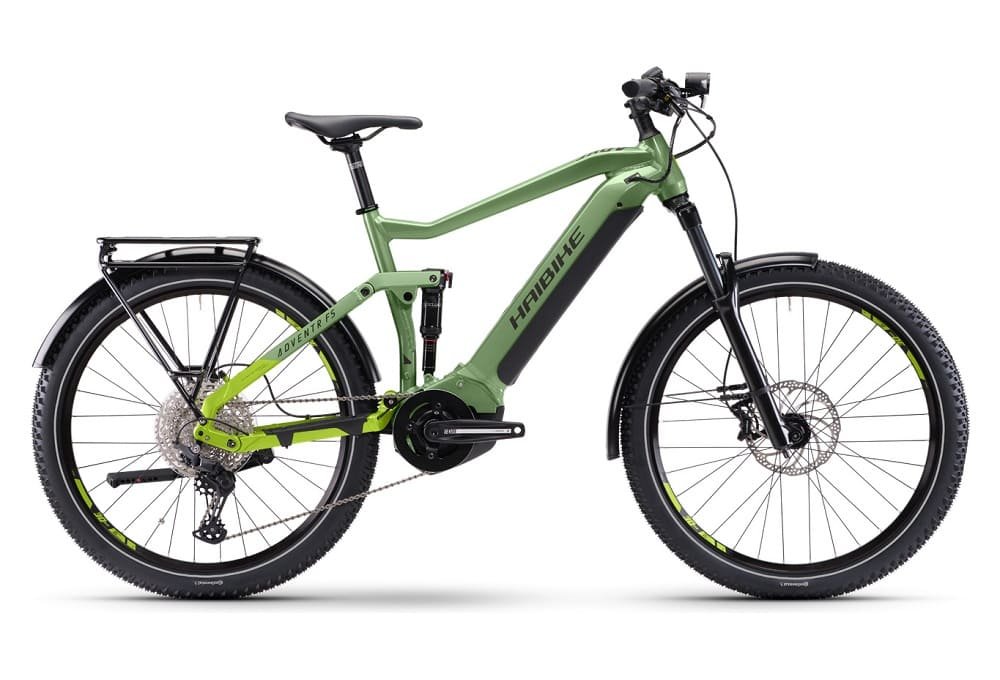 VTC Électrique Tout-Suspendu Haibike Adventr FS 8 Shimano Deore 11V 630 Wh 27.5" Vert Metallic Apple 2023