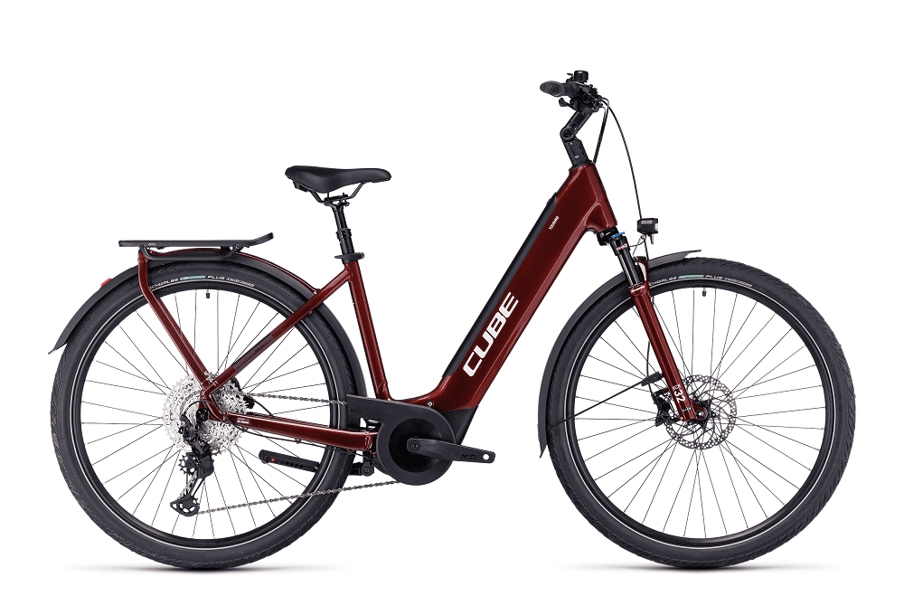 VTC électrique Cube touring hybrid exc 500 red´n´white easy entry