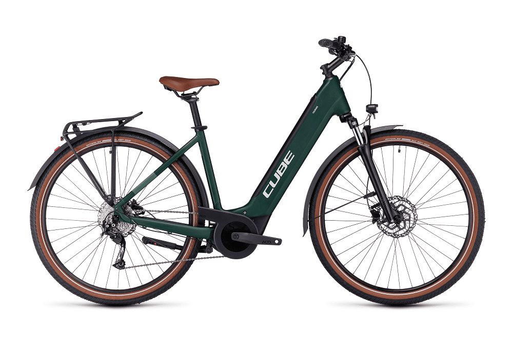VTC électrique Cube touring hybrid one 500 darkgreen´n´green easy entry