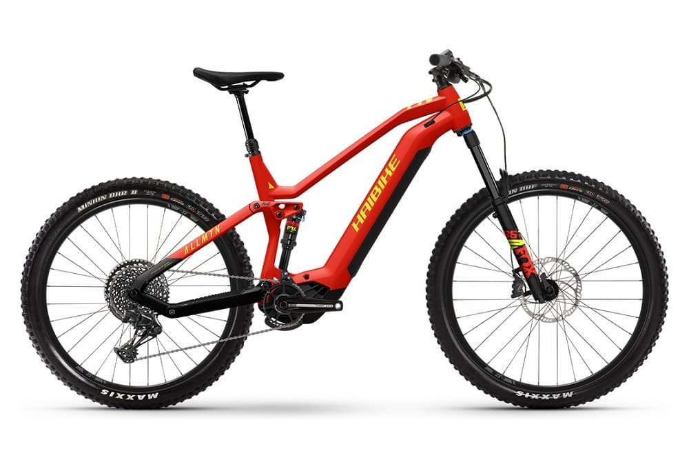 VTT Électrique Tout-Suspendu Haibike AllMtn 7 Sram GX Eagle 12V 750 Wh 29" / 27.5" Rouge / Jaune Fluo 2023