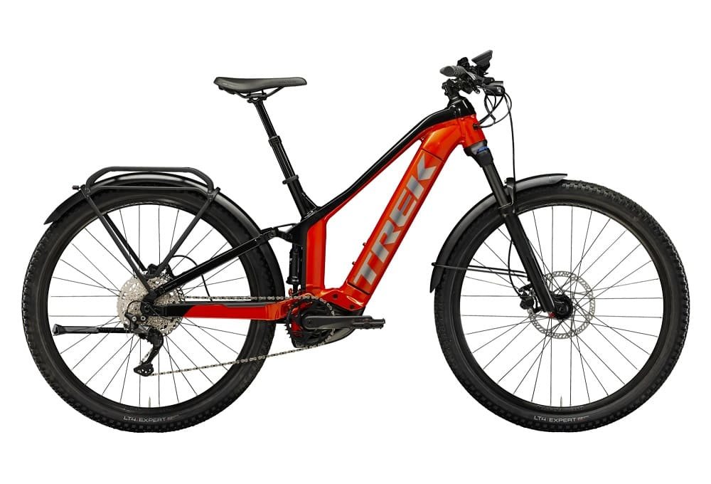VTT Électrique Tout-Suspendu Trek Powerfly FS 4 EQ Shimano Deore 10V 625 Wh 27.5" Rouge Lave / Noir Gén 3