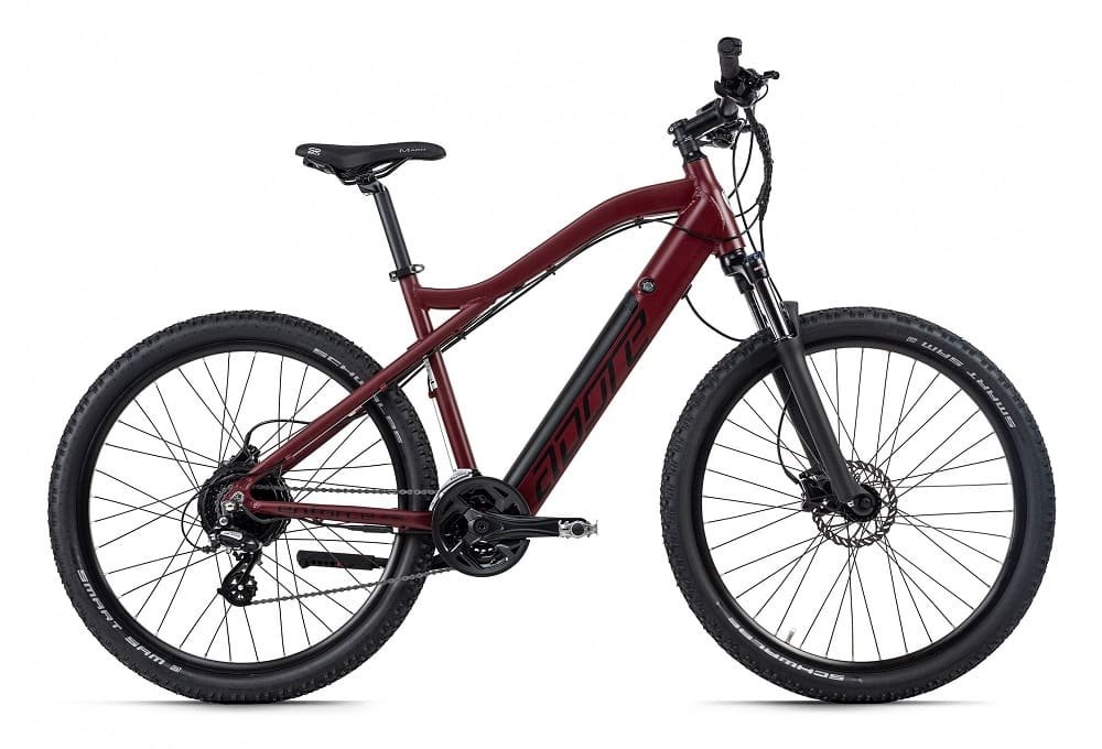 VTT semi rigide électrique 27.5" Adore Enforce Rouge 250 Watt Li-Ion 36V/14 Ah/504 24 vitesses