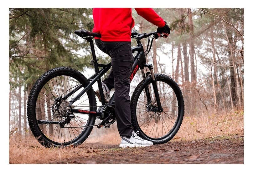 VTT semi rigide électrique 27.5" Adore Xpose Rouge-noir 250 Watt Li-Ion 36V/14 Ah/504 Wh 9 vitesses – Image 4