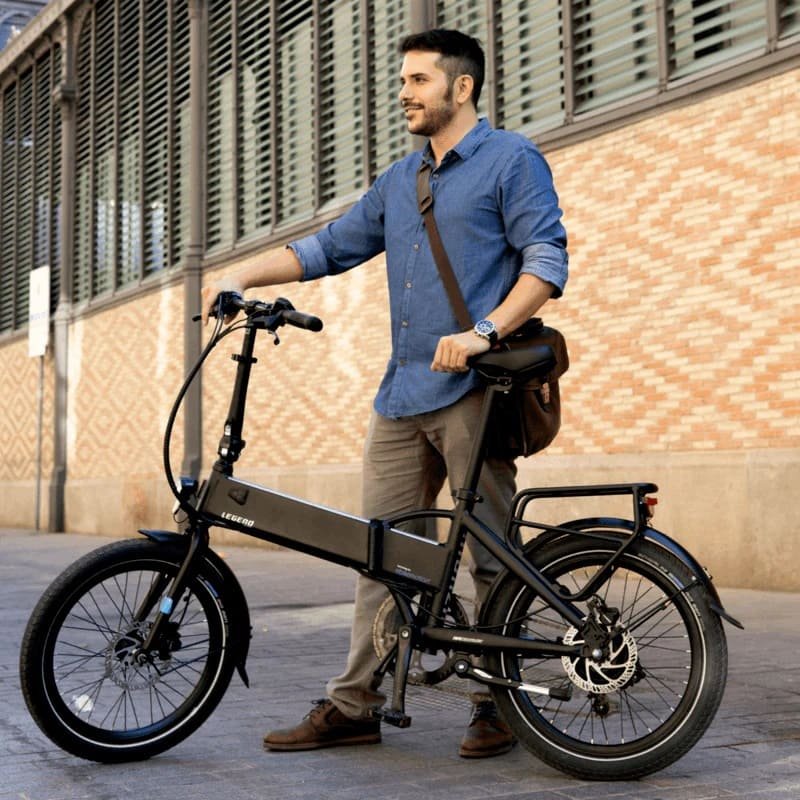 Vélo Electrique Pliant Legend Monza Smart eBike Roues de 20 Pouces Freins Disque Hydraulique Batterie 36V 14Ah Panasonic (504Wh) Noir – Image 3