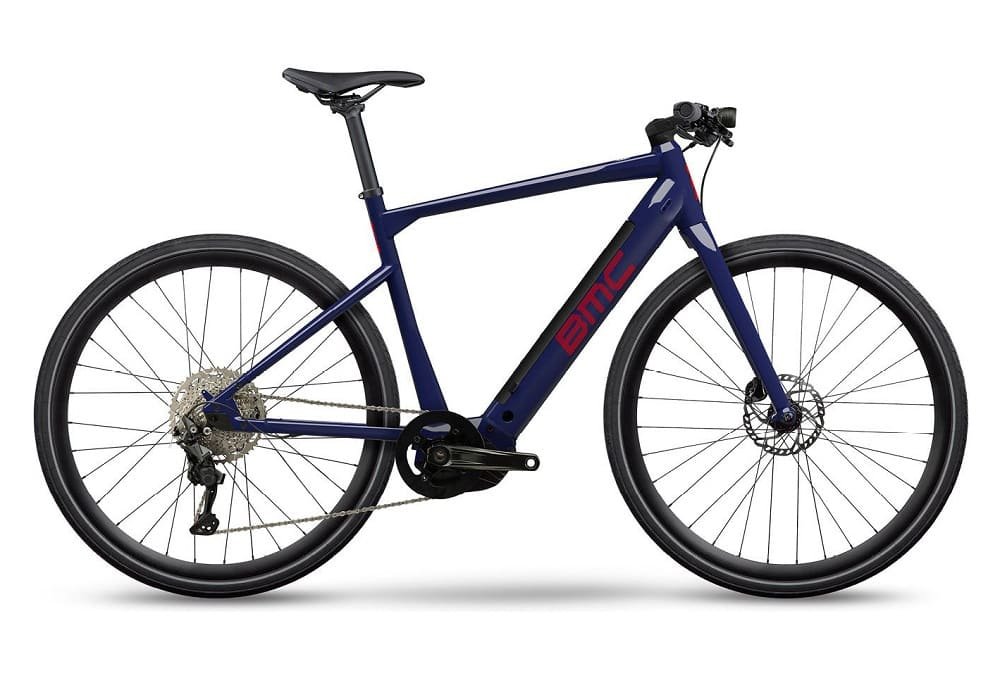 Vélo Fitness Électrique BMC Alpenchallenge AMP AL One Shimano Deore 11V 625 Wh 700 mm Bleu Ultramarine 2022