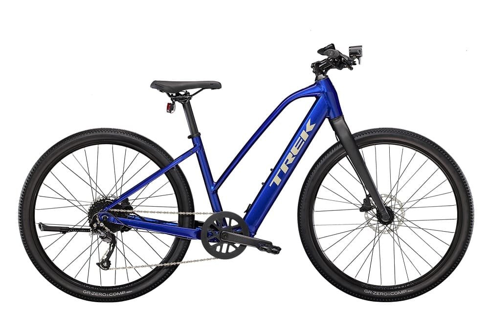Vélo de Fitness Électrique Trek Dual Sport+ 2 Stagger Shimano Altus 9V 250 Wh 650 mm Bleu 2023