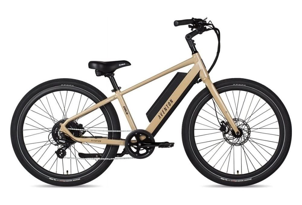 Vélo de Ville Électrique Aventon Pace 250 Shimano Altus 7V 250 Wh 650b Sable