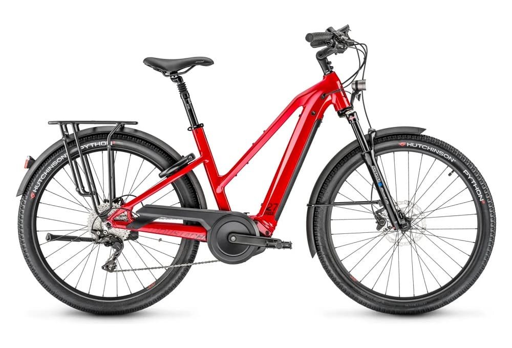 Vélo de Ville Électrique Moustache Samedi 27 Xroad 5 Open Shimano Deore 10V 625 Wh 27.5" Rouge Métal 2022