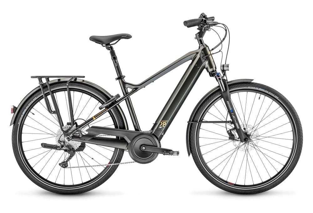 Vélo de Ville Électrique Moustache Samedi 28.7 Smart System Shimano Deore 11V 625 Wh 700 mm Vert Foncé 2023