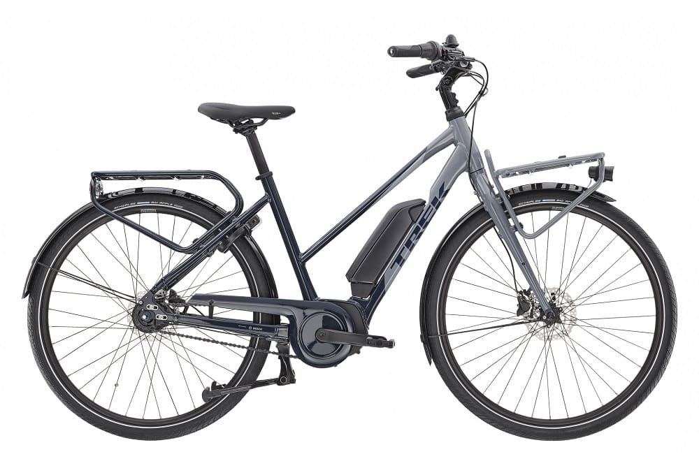 Vélo de Ville Électrique Trek District+ 2 Stagger Shimano Nexus 7V 500wh Noir / Bleu Clair 2023 – Image 2