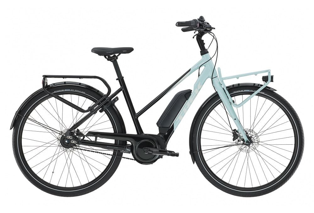 Vélo de Ville Électrique Trek District+ 2 Stagger Shimano Nexus 7V 500wh Noir / Bleu Clair 2023