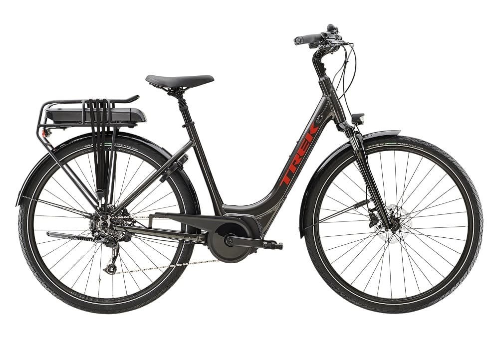 Vélo de Ville Électrique Trek Verve+ 2 Lowstep Shimano Acera/Altus 9V 500 Wh Noir 2023