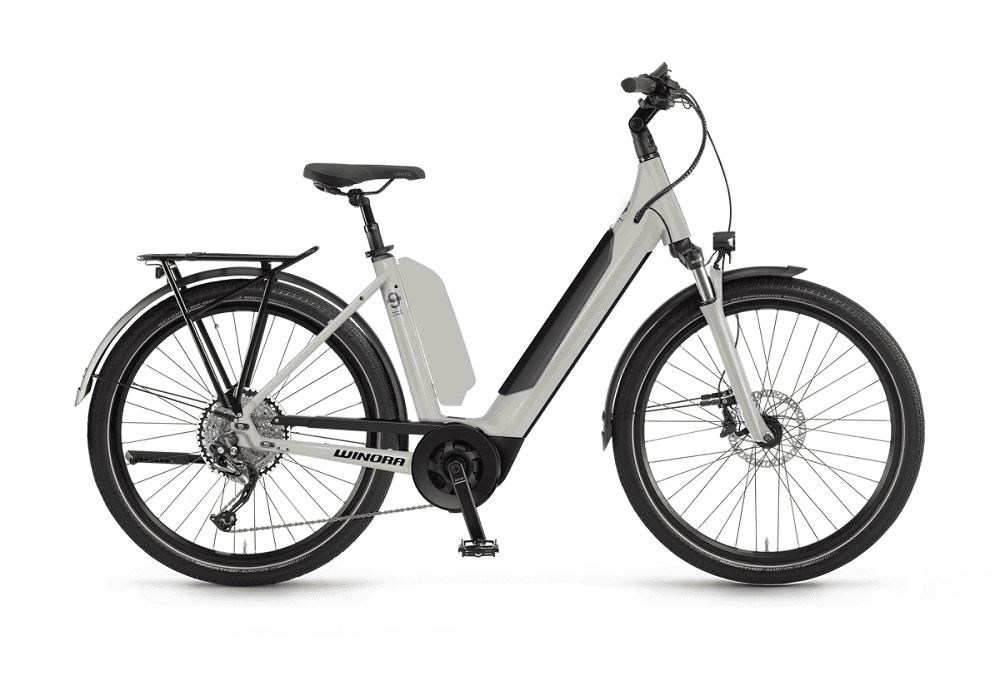 Vélo de Ville Électrique WINORA Sinus 9 Bosch PowerTube 625Wh Monotube gris 2023 – Image 2