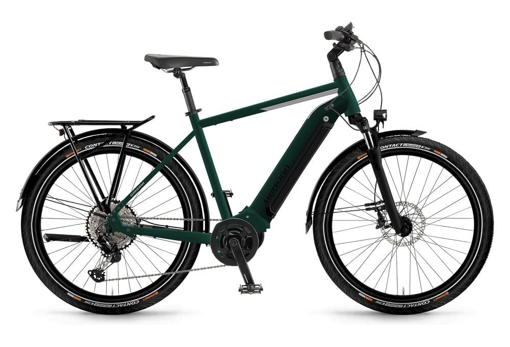 Vélo de Ville Électrique Winora Yucatan 10 Gent 27.5" 630Wh Shimano Deore 10V Vert Emeraude 2022