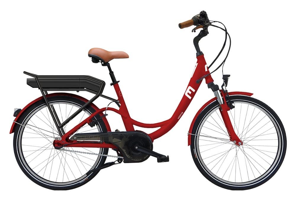 Vélo de ville à assistance électrique Moov'In Cool N3 24" Rouge