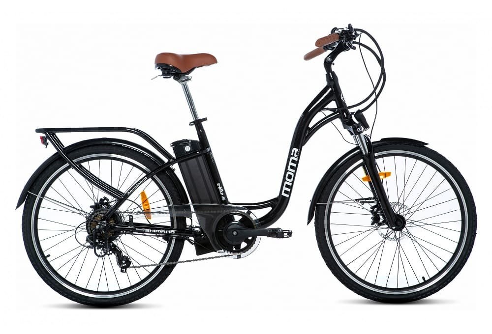 Vélo de ville électrique Moma Bikes 28 HYDR Noir
