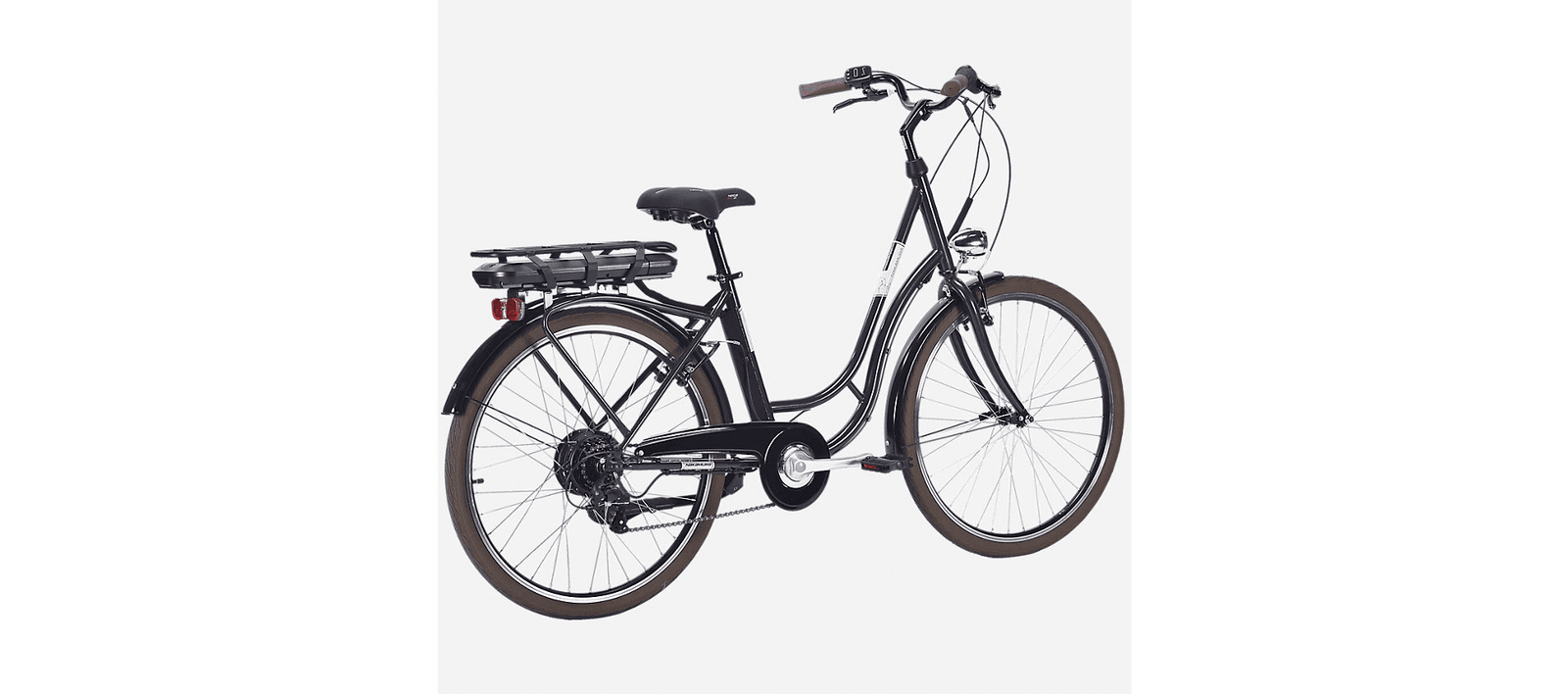 Vélo de ville électrique adulte NAKAMURA E-City 50 MARRON – Image 2